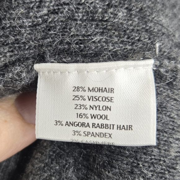 Eileen Fisher Womens Sz. PS Gray Wool Blend Sweater Front Button Up - Picture 7 of 10